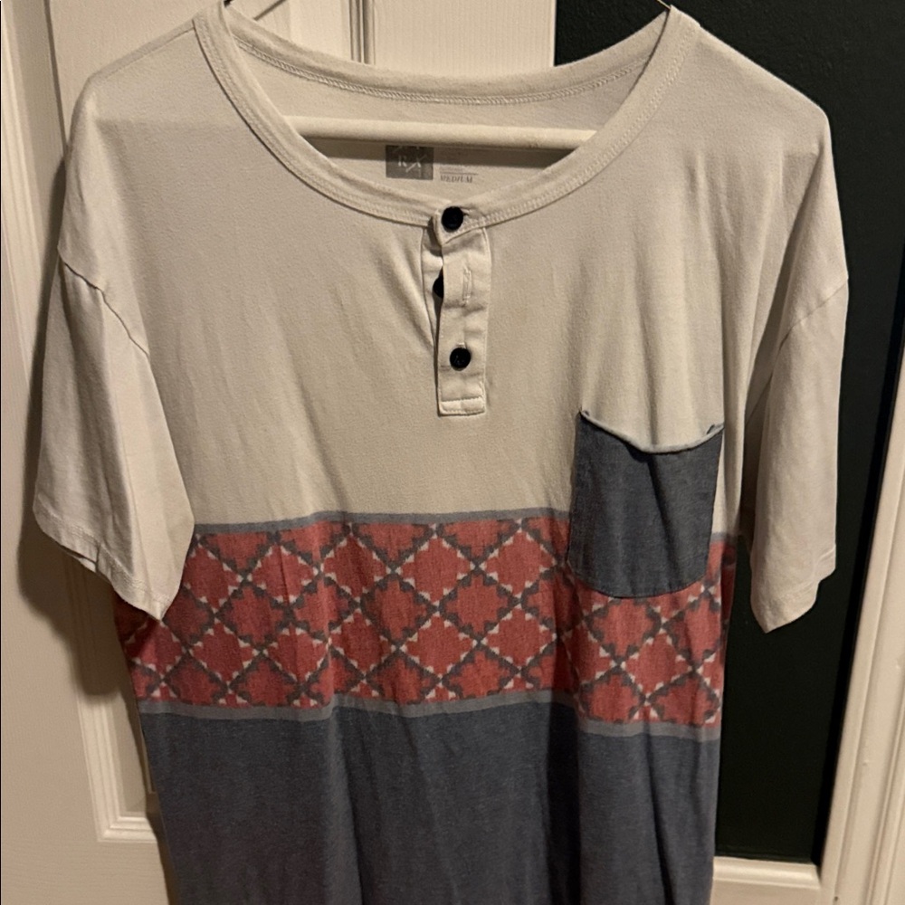 PacSun Men's Short Sleeve Colorblock Tee - White, Red, Blue